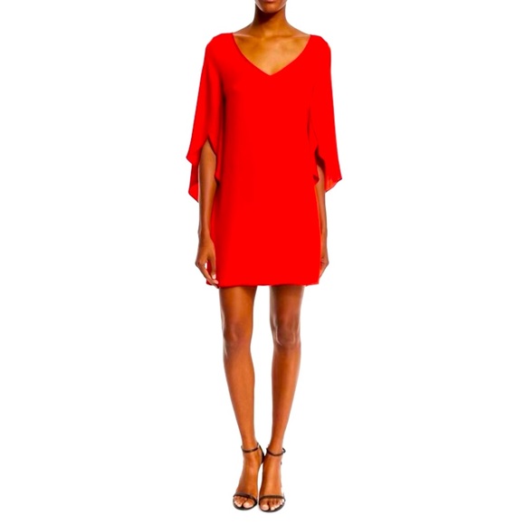 MILLY Silk V-Neck Butterfly Dress - Picture 2 of 4